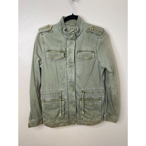Lucky Brand Women’s Olive Green Cotton Utility Jacket S 100% Cotton lightweight - Picture 2 of 6